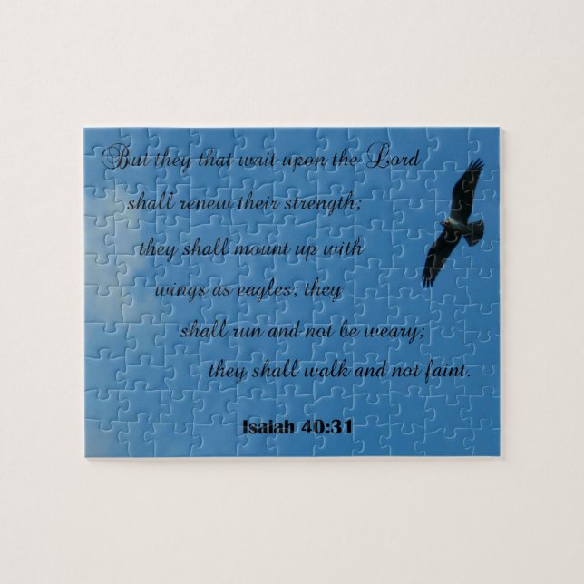 Isaiah 40:31 But they that wait upon the Lord... Jigsaw Puzzle (Horizontal)