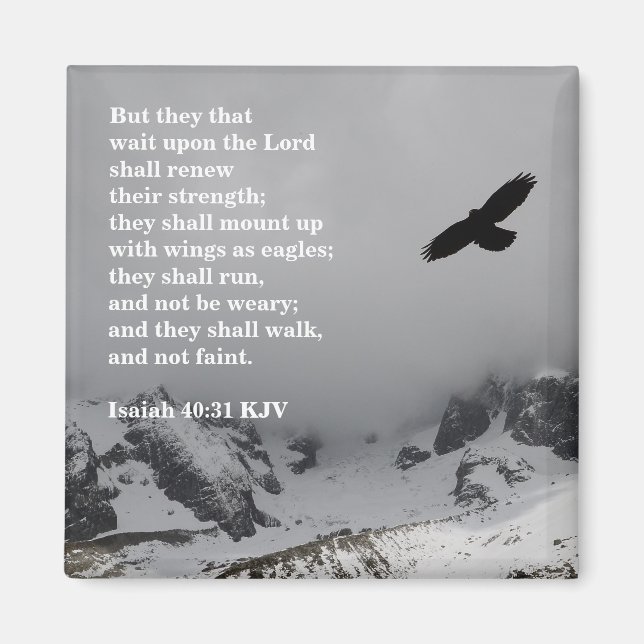 Isaiah 40:31 - But they that wait upon the Lord Magnet (Front)