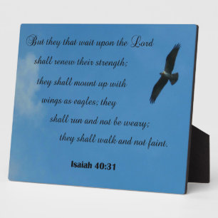 Isaiah 40:31 But they that wait upon the Lord... Plaque