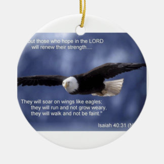 Isaiah 40:31 ceramic ornament
