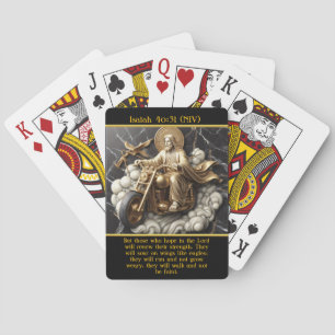 Isaiah 40:31 Divine Empowerment in Motion AI Art Playing Cards