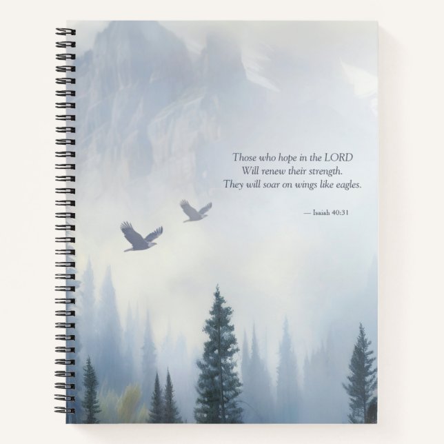 Isaiah 40:31 Eagles Wings Scripture Notebook  (Front)
