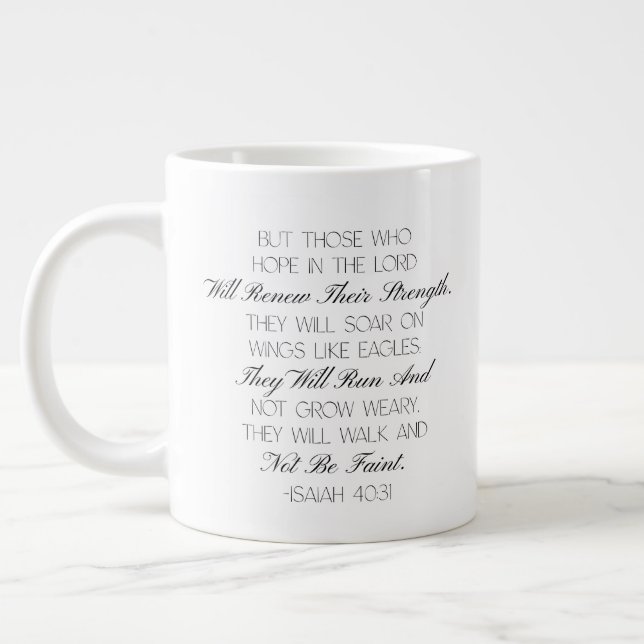 Isaiah 40:31 Hope Bible Verse Mug  (Left)
