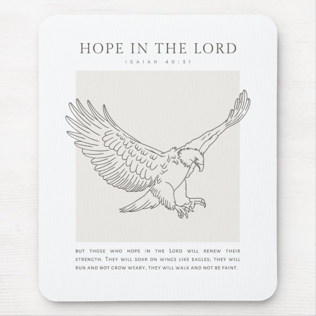Isaiah 40:31 Hope in the Lord Mouse Pad (Front)