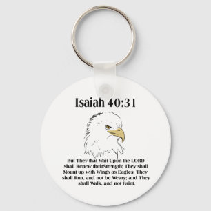 Isaiah 40:31 Keyring