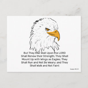 Isaiah 40:31 Mount Up on Eagle Wings Postcard