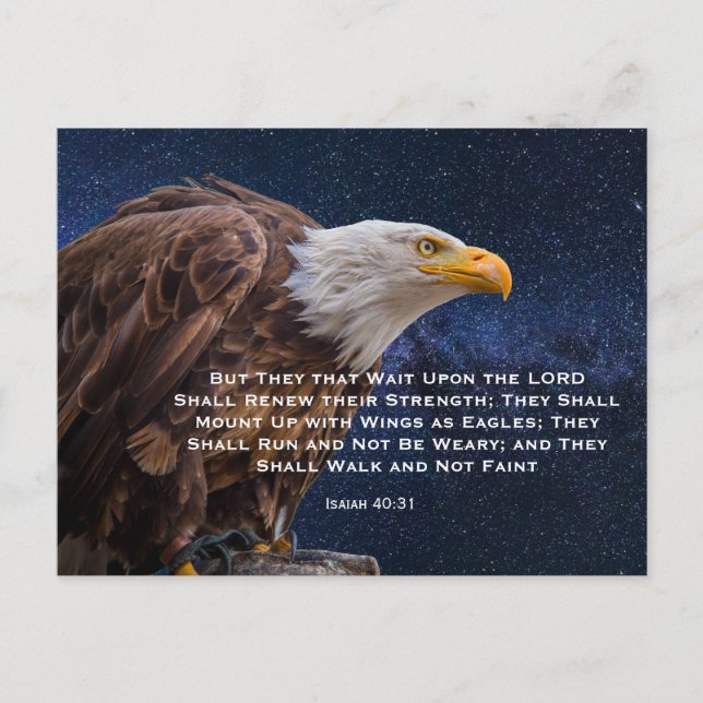 Isaiah 40:31  Mount Up on Eagle Wings Postcard (Front)