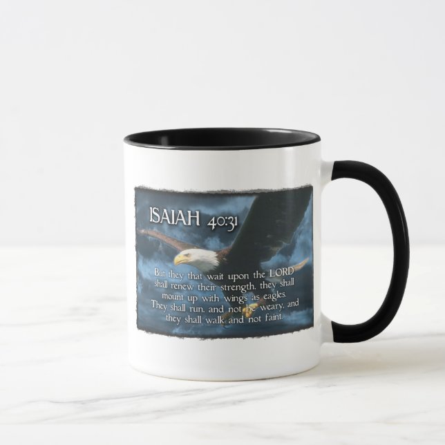 ISAIAH 40:31  Mount up with wings as EAGLES Mug (Right)