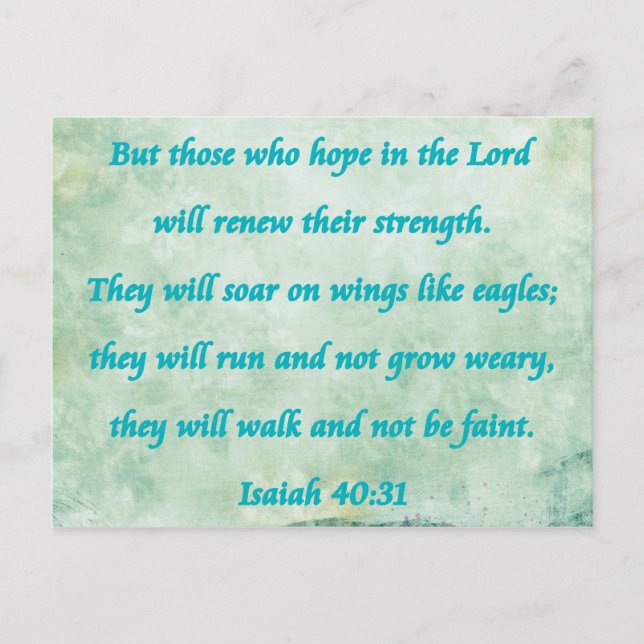 isaiah 40-31 postcard (Front)