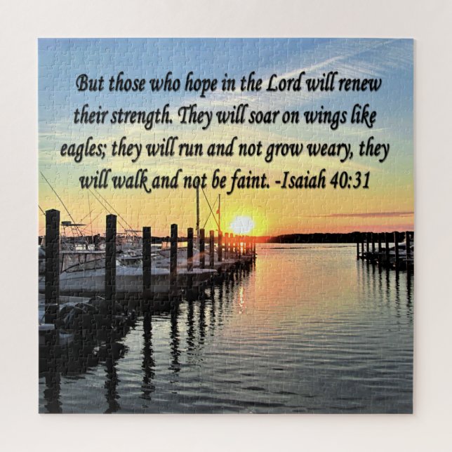 ISAIAH 40:31 SCRIPTURE VERSE JIGSAW PUZZLE (Vertical)
