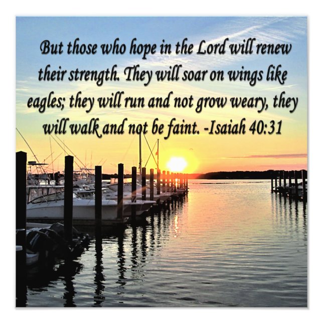 ISAIAH 40:31 SCRIPTURE VERSE PHOTO PRINT (Front)