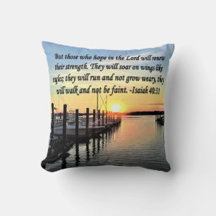 ISAIAH 40:31 SCRIPTURE VERSE THROW PILLOW