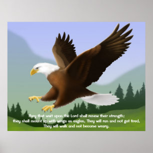 Isaiah 40:31 Soaring Eagle Print