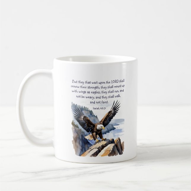 Isaiah 40:31 They that wait upon the Lord  Coffee Mug (Left)