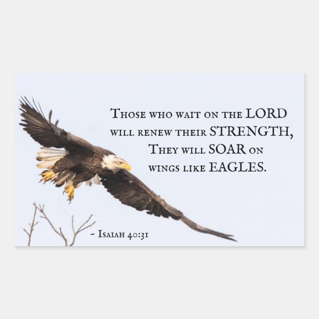 Isaiah 40:31 Those who wait on the Lord, Bible Sticker (Front)