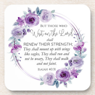 Isaiah 40:31 Those who Wait on the Lord Floral Coaster