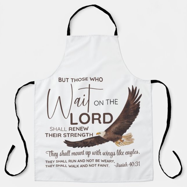 Isaiah 40:31 Those who Wait on the Lord Scripture Apron (Front)