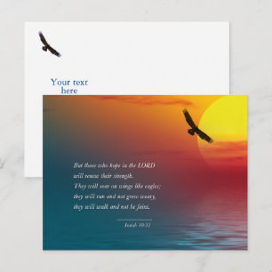 Isaiah 40:31 Verse Bible Lord Eagle soaring Postcard