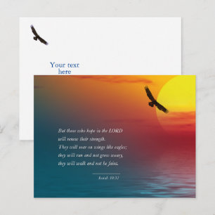Isaiah 40:31 Verse Bible Lord Eagle soaring Postcard
