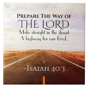 Isaiah 40:3 Prepare the way of the Lord, Bible Tile