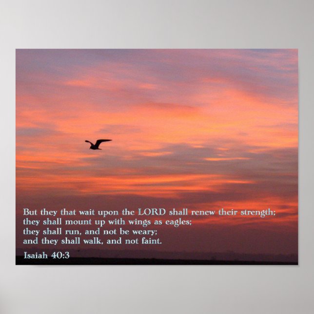 Isaiah 40:3 Sunrise Poster (Front)