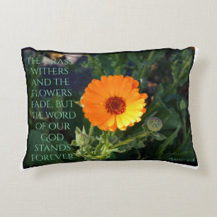 Isaiah 40:8 Bible Verse Accent Pillow