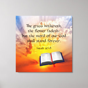 Isaiah 40:8 canvas print