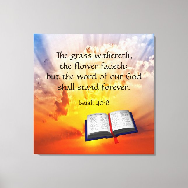 Isaiah 40:8 canvas print (Front)