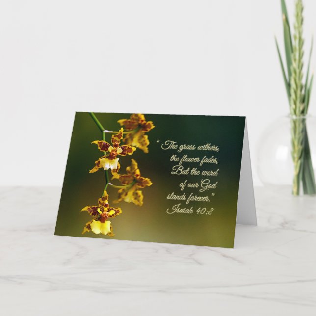 Isaiah 40:8 Inspirational Card (Front)