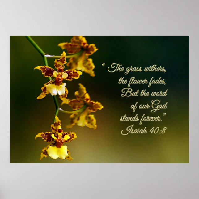 Isaiah 40:8 Inspirational Poster (Front)