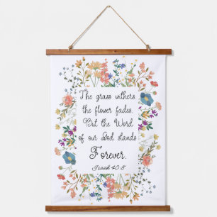Isaiah 40:8 The Word of God stands Forever Hanging Tapestry