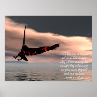 Isaiah 40 Bible Verse Poster