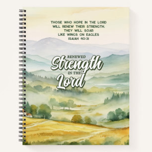 Isaiah 40 Inspirational Quote Scripture Christian Notebook