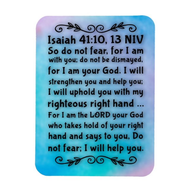 Isaiah 41:10; 13 Bible Verse  Magnet (Vertical)