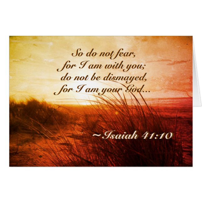 Isaiah 41:10 Bible Do not fear I am with you Card (Front Horizontal)
