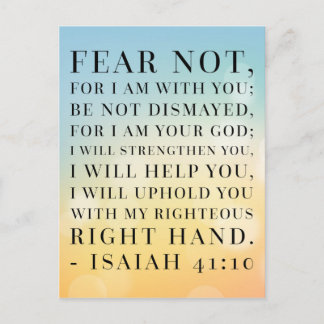 Isaiah 41:10 Bible Quote Postcard