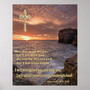 isaiah 41 10 christian poster