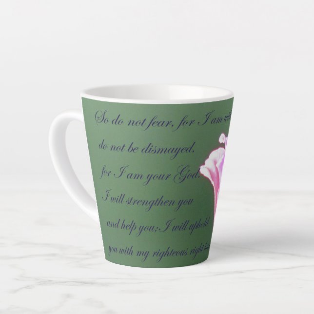 Isaiah 41:10 coffee mug (Left Angle)