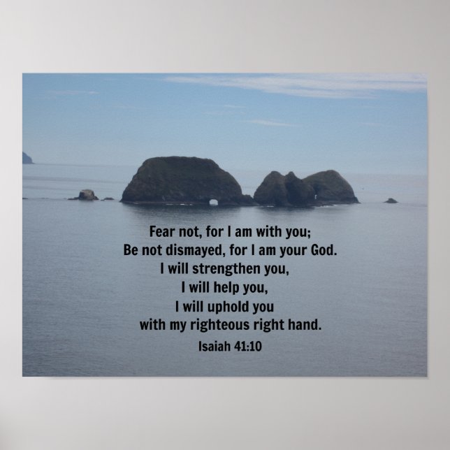 Isaiah 41:10 Fear not, for I am with you Poster (Front)