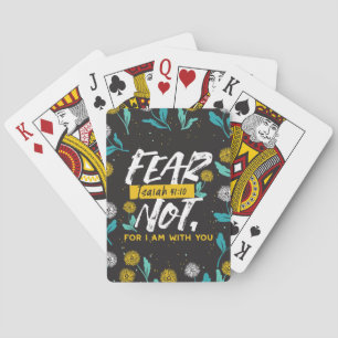 Isaiah 41:10 - Fear Not Inspirational Bible Verse  Playing Cards