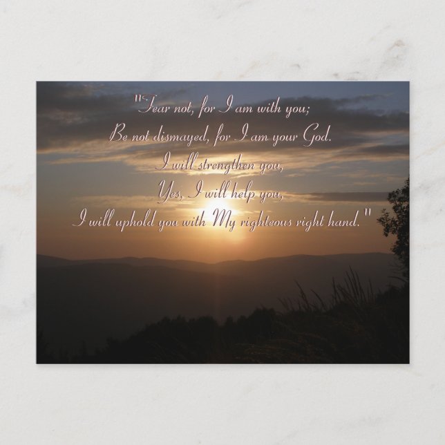 Isaiah 41;10 | Inspirational Unique Gifts Postcard (Front)