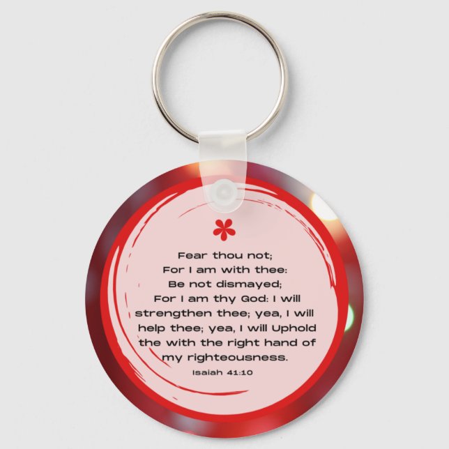 Isaiah 41:10 Keychain | by Scripture It (Front)