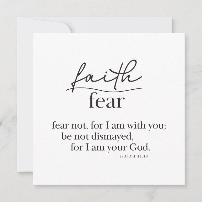 ISAIAH 41:10 - Personalized Note Card (Front)