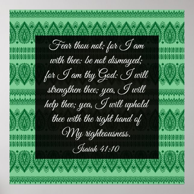 Isaiah 41:10 poster (Front)