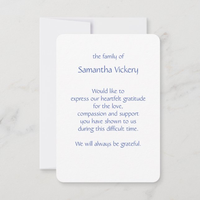 Isaiah 41:10 Scripture Funeral Thanks Custom Thank Thank You Card (Back)