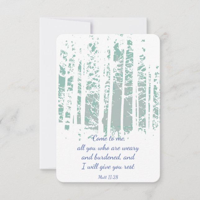 Isaiah 41:10 Scripture Funeral Thanks Custom Thank You Card (Front)
