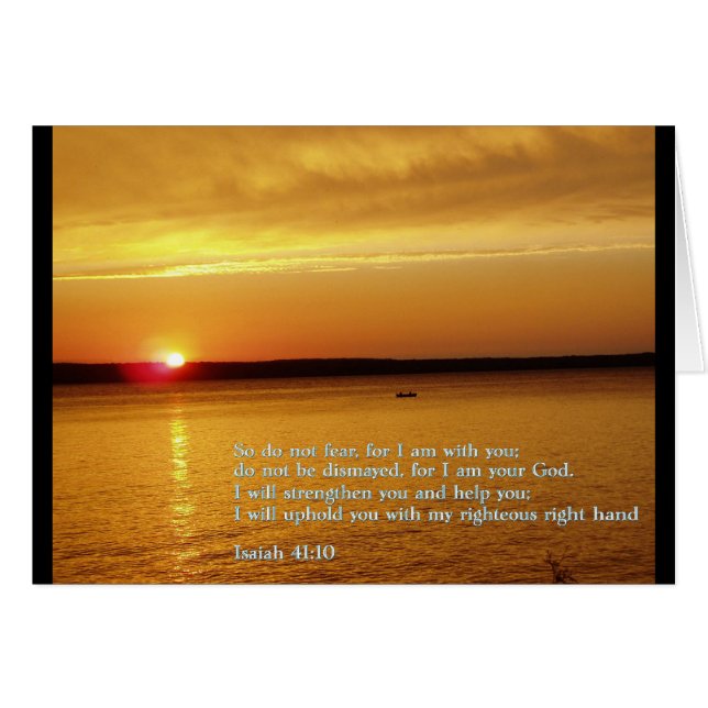 Isaiah 41:10  Sunset (Front Horizontal)