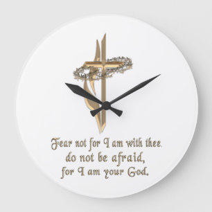 Isaiah 41:10 t-shirts large clock