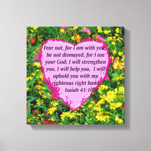 ISAIAH 41:10 WILDFLOWER PHOTO DESIGN CANVAS PRINT
