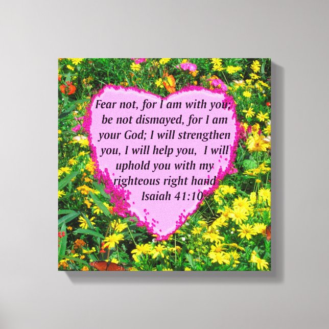ISAIAH 41:10 WILDFLOWER PHOTO DESIGN CANVAS PRINT (Front)